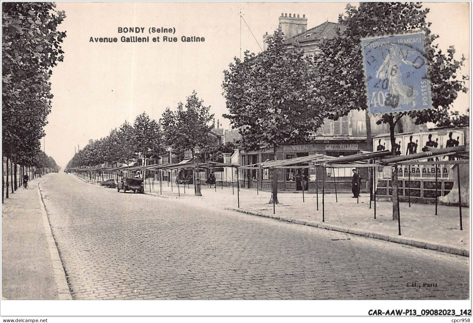 CAR-AAWP13-93-1061 - BONDY - Avenue Galleni Et Rue Gatine - Bondy