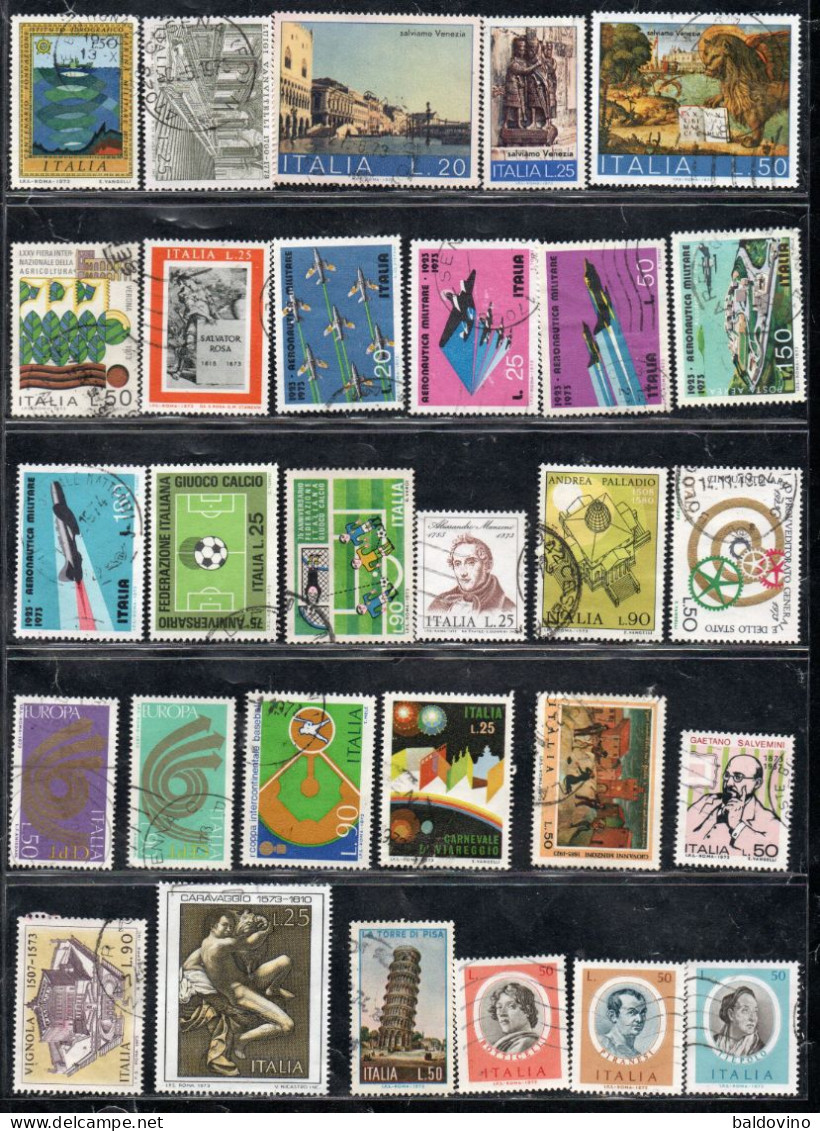 Italia 1973 Lotto 41 Valori (vedi Descrizione) - 1971-80: Oblitérés