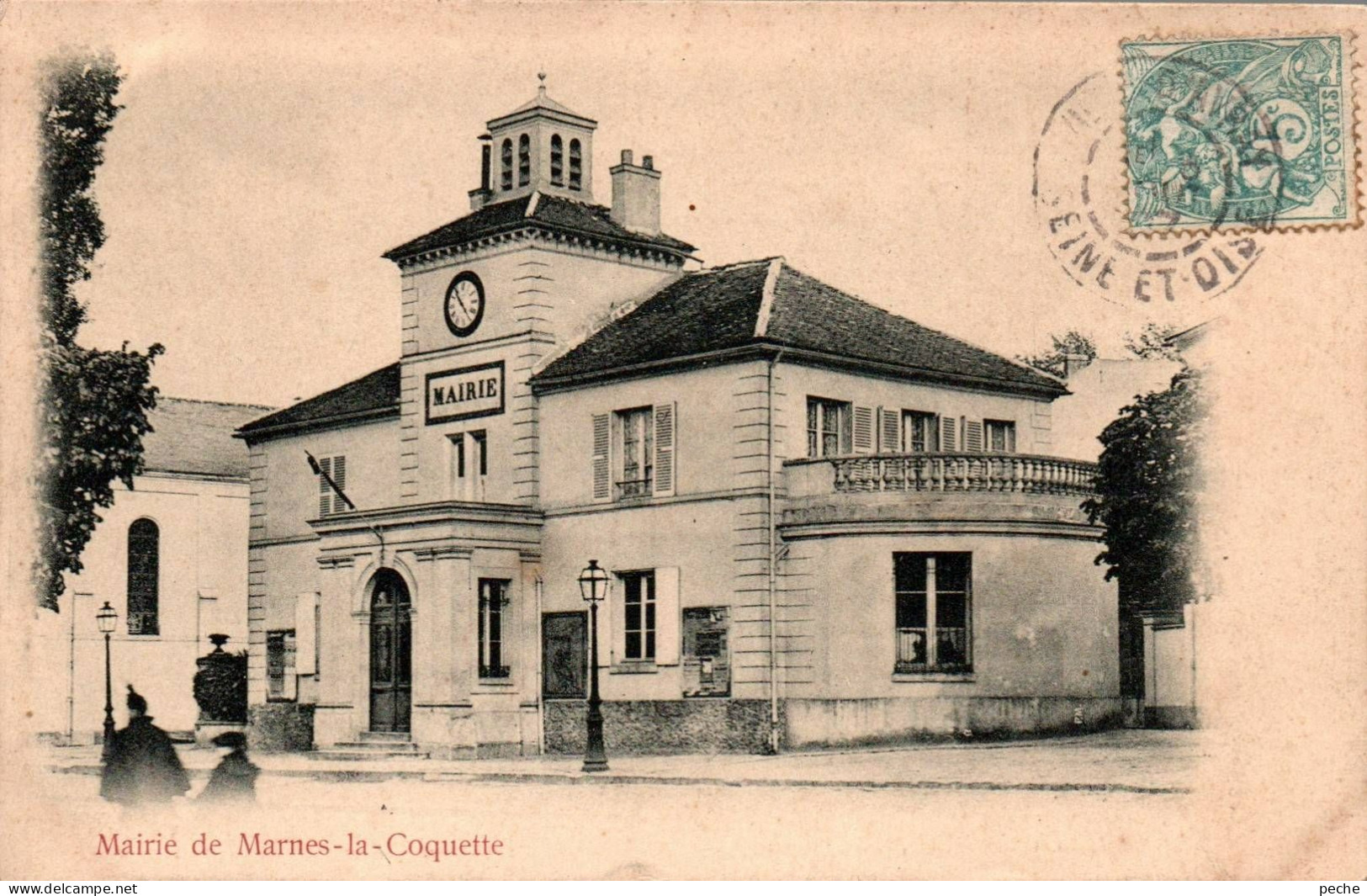 N°2396 W -cpa Marnes La Coquette -la Mairie- - Autres & Non Classés