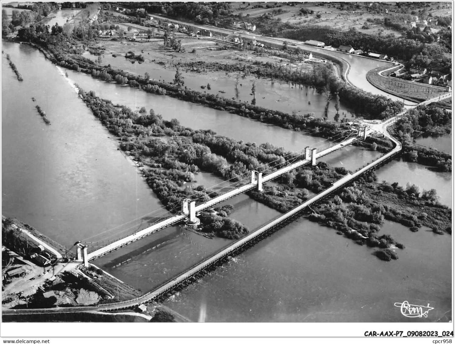 CAR-AAX-P7-45-0487 - CHATILLON-SUR-LOIRE - Le Pont Et La Passerelle Sur La Loire - Le Canal Lateral A La Loire - Vue Aer - Chatillon Sur Loire