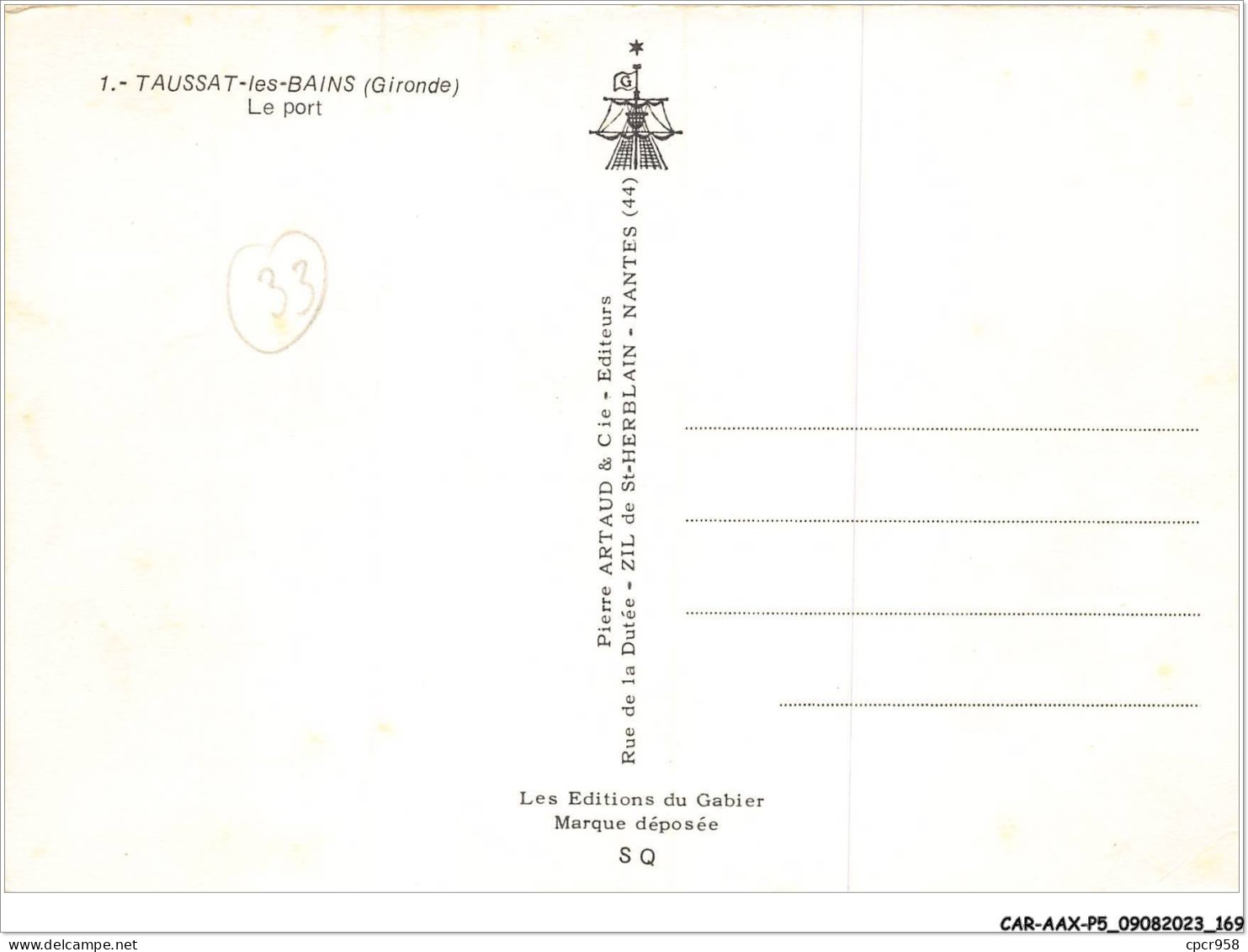 CAR-AAX-P5-33-0374 - TAUSSAT-LES-BAINS - Le Port - Andere & Zonder Classificatie