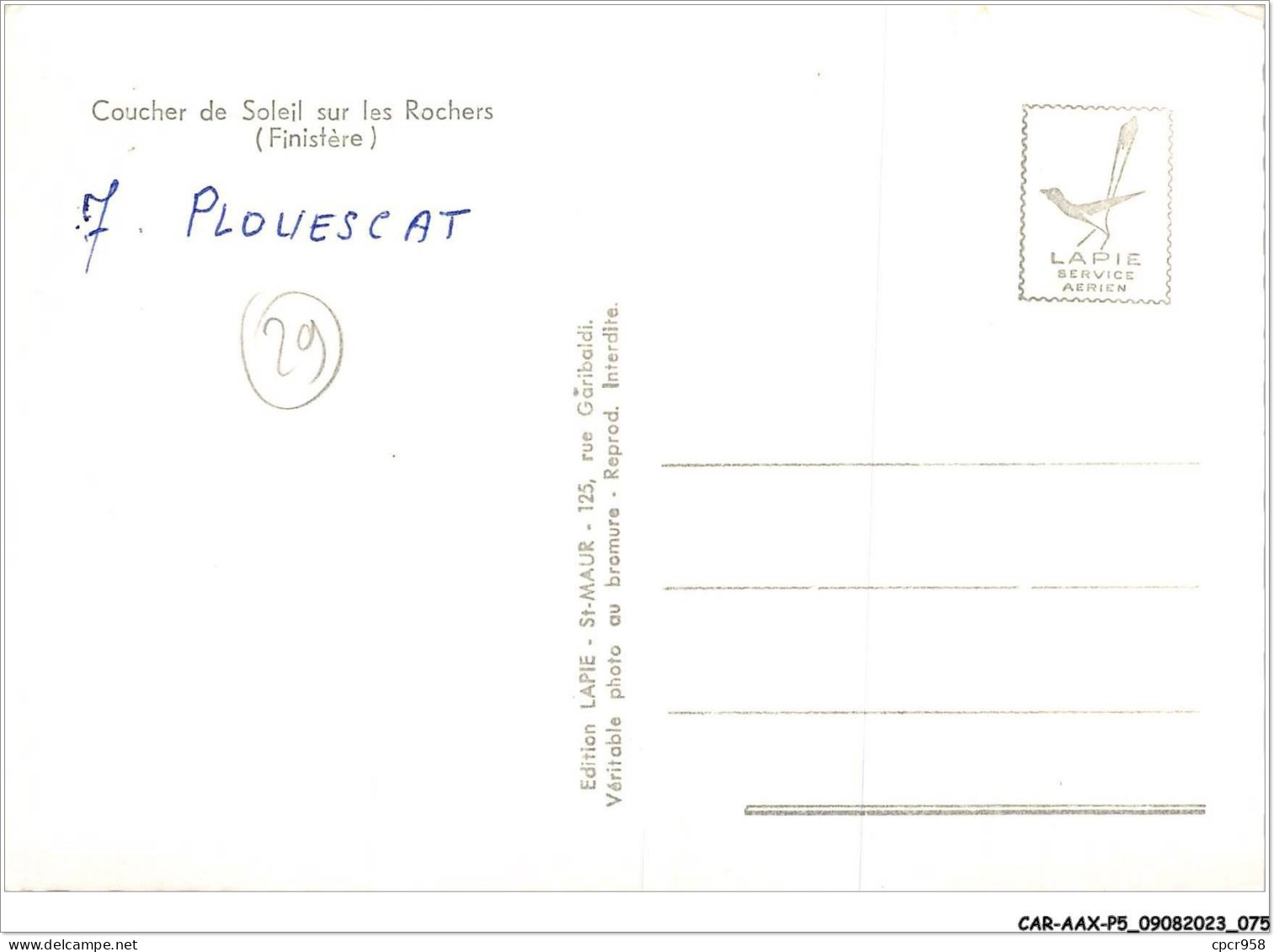 CAR-AAX-P5-29-0327 - PLOUESCAT - Coucher De Soleil Sur Les Rochers - Plouescat