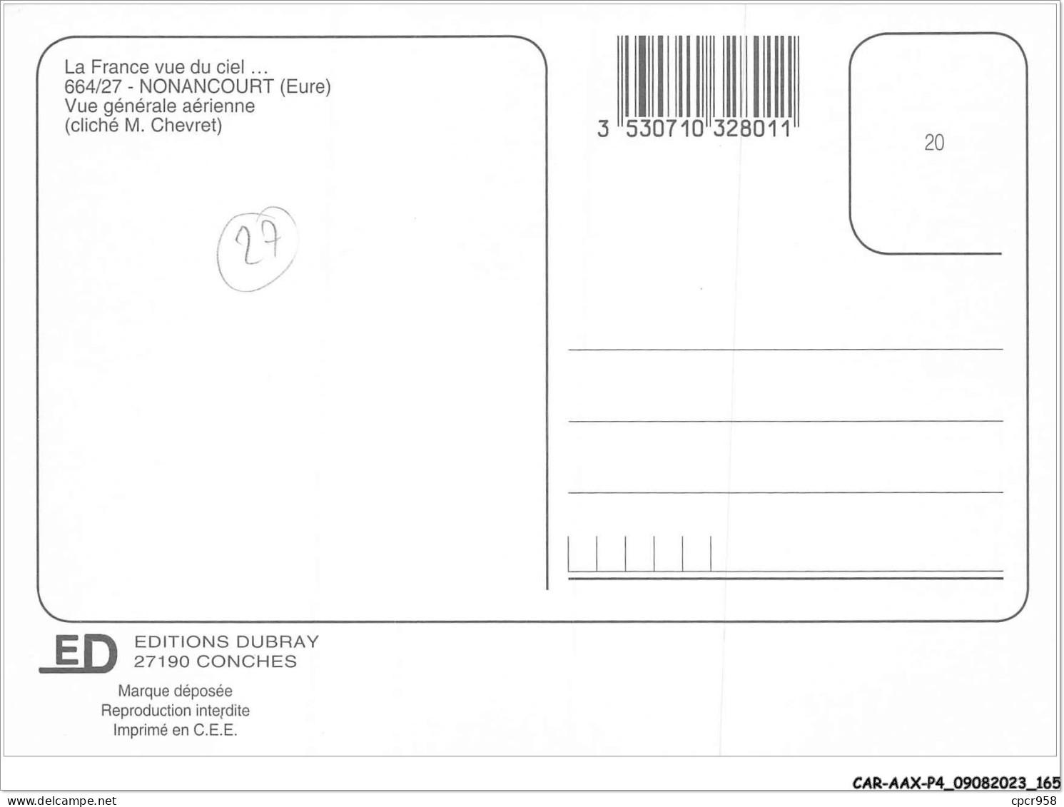 CAR-AAX-P4-27-0287 - NONANCOURT - Vue Generale Aerienne - Altri & Non Classificati