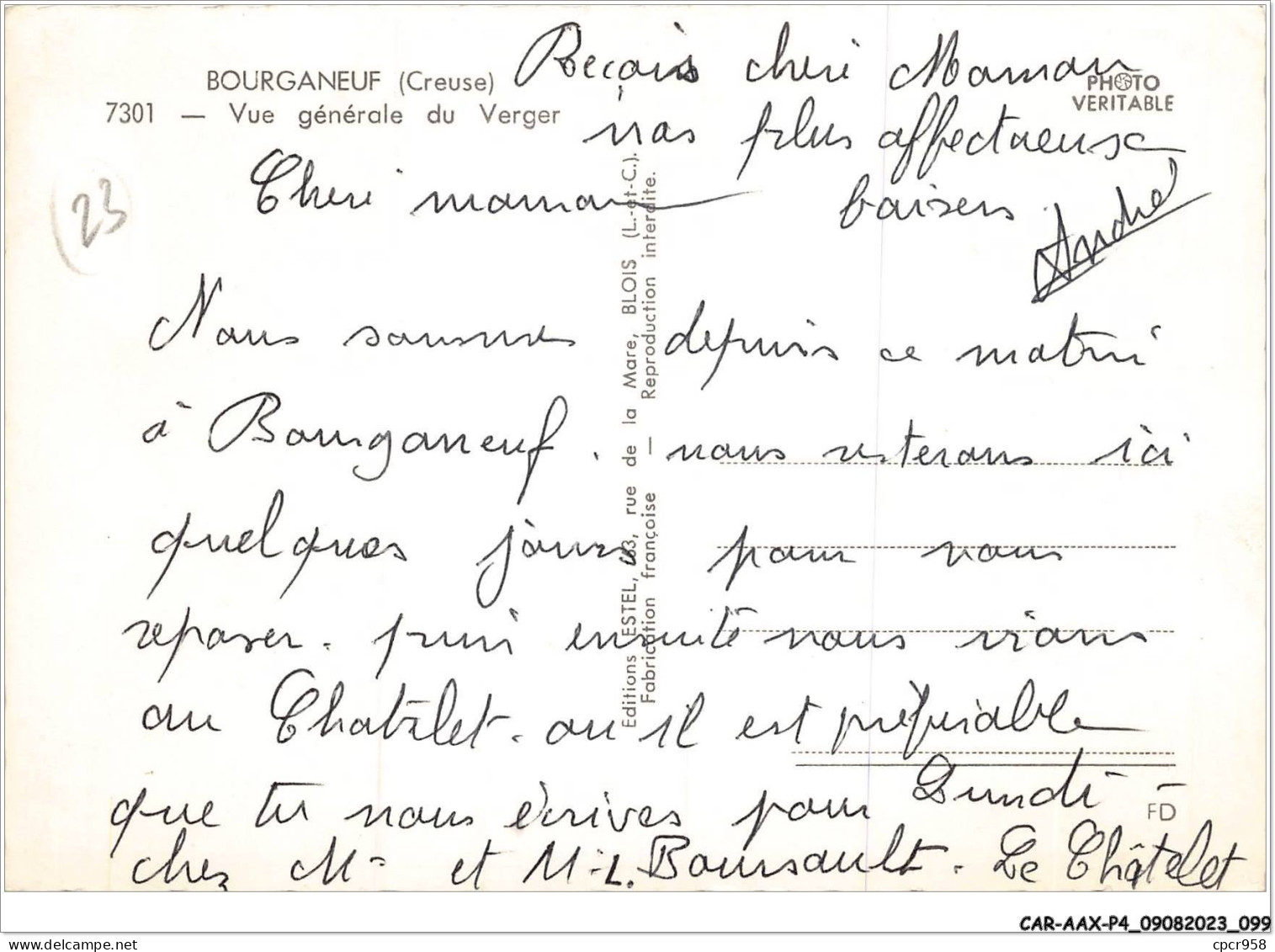CAR-AAX-P4-23-0254 - BOURGANEUF - Vue Generale Du Verger - Bourganeuf