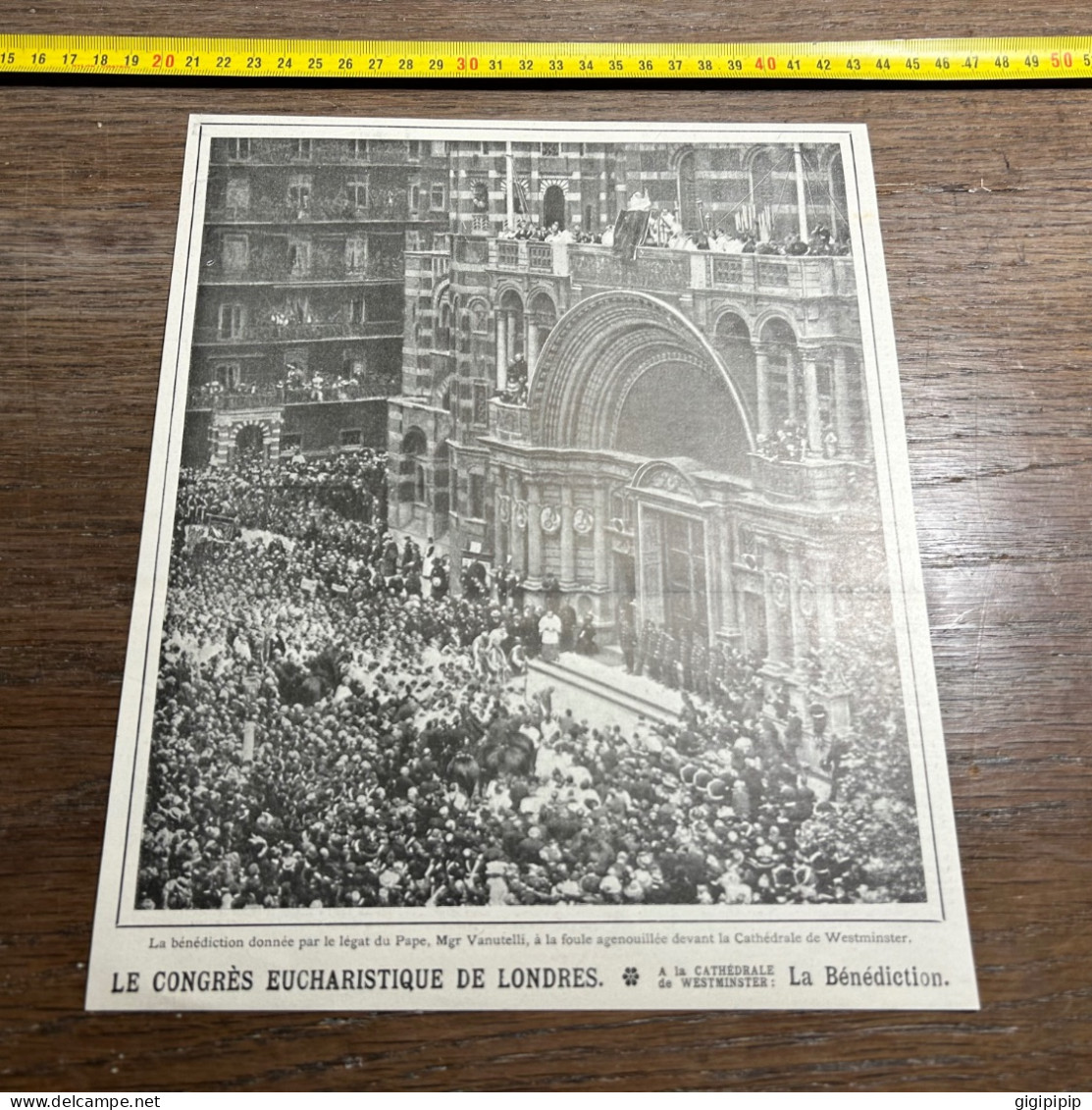 1908 PATI CONGRÈS EUCHARISTIQUE DE LONDRES Mgr Vanutelli - Verzamelingen