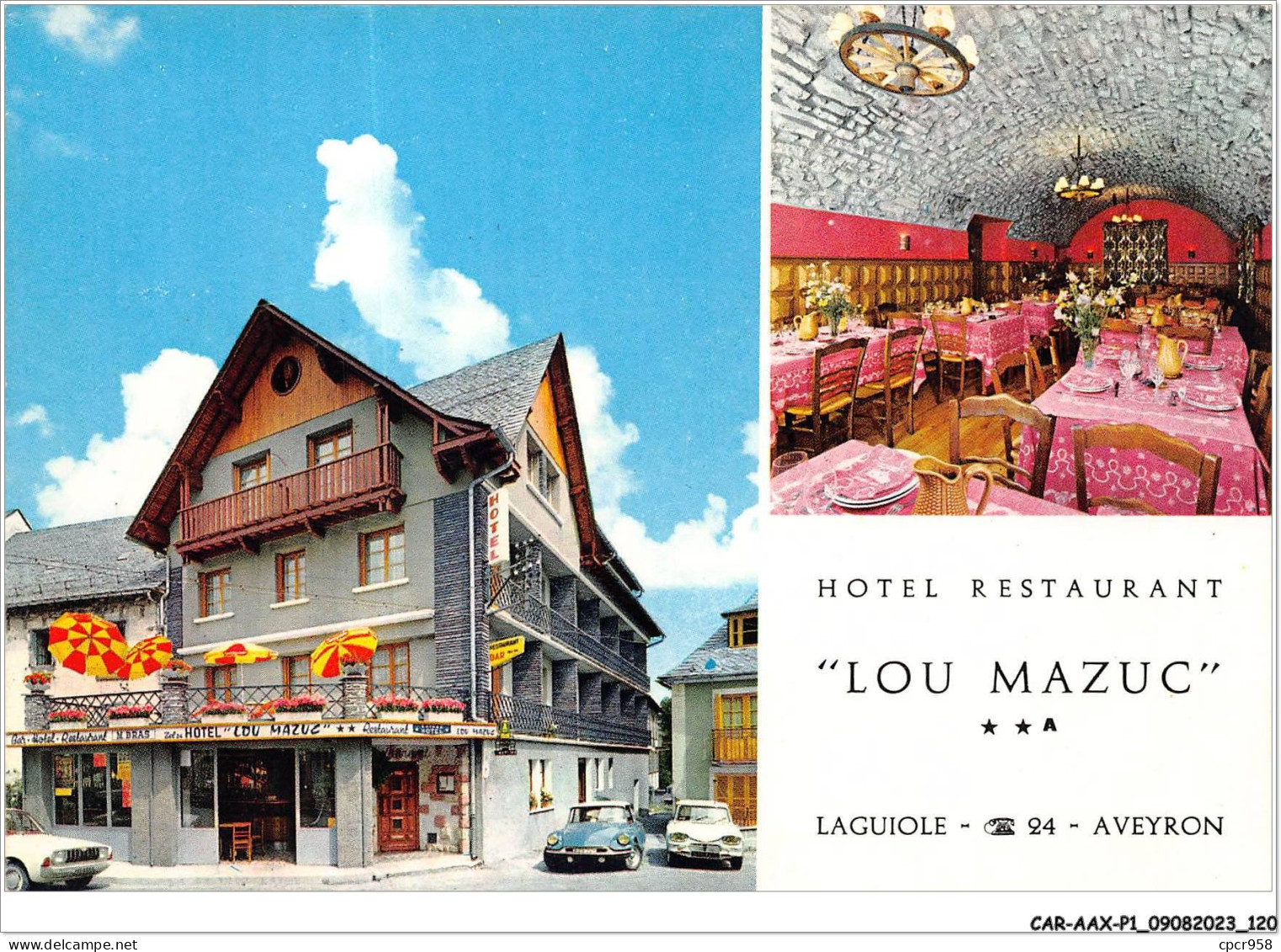 CAR-AAX-P1-12-0061 - LAGUIOLE - AVEYRON - HOTEL RESTAURANT - LOU MAZUC - Laguiole