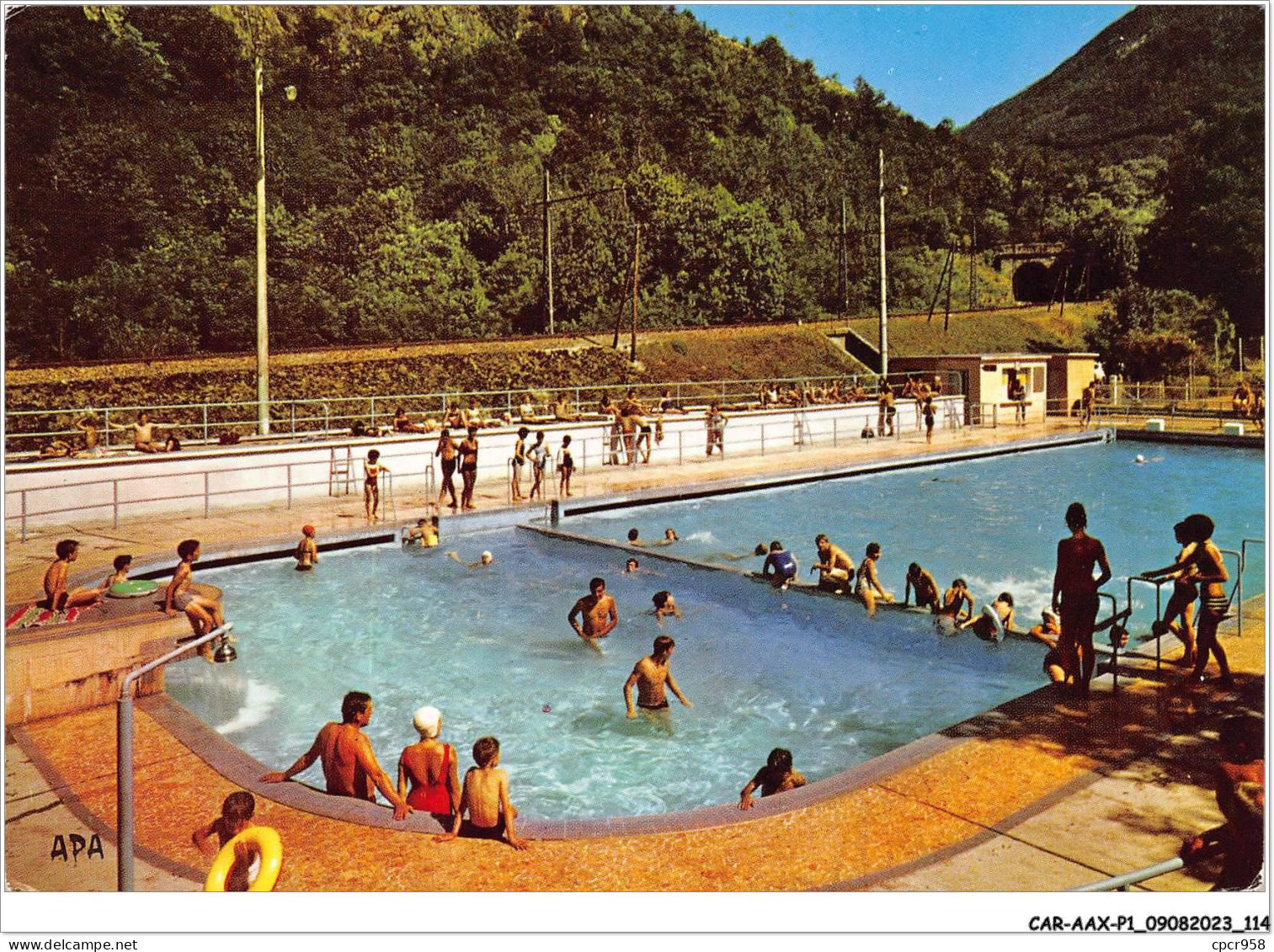 CAR-AAX-P1-09-0058 - AX-LES-THERMES - Une Partie Du Parc D'espagne Avec Sa Piscine Climatisée - Ax Les Thermes