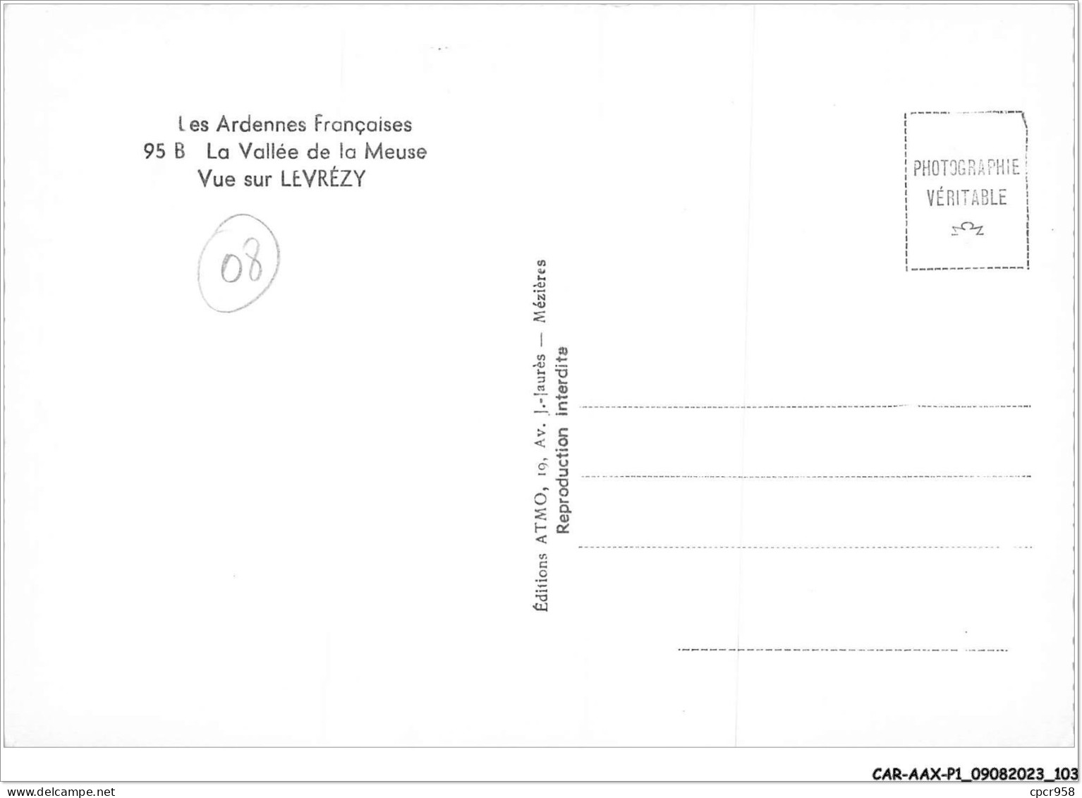 CAR-AAX-P1-08-0052 - LES ARDENNES FRANCAISES - La Vallée De La Meuse - Vue Sur LEVREZY - Autres & Non Classés