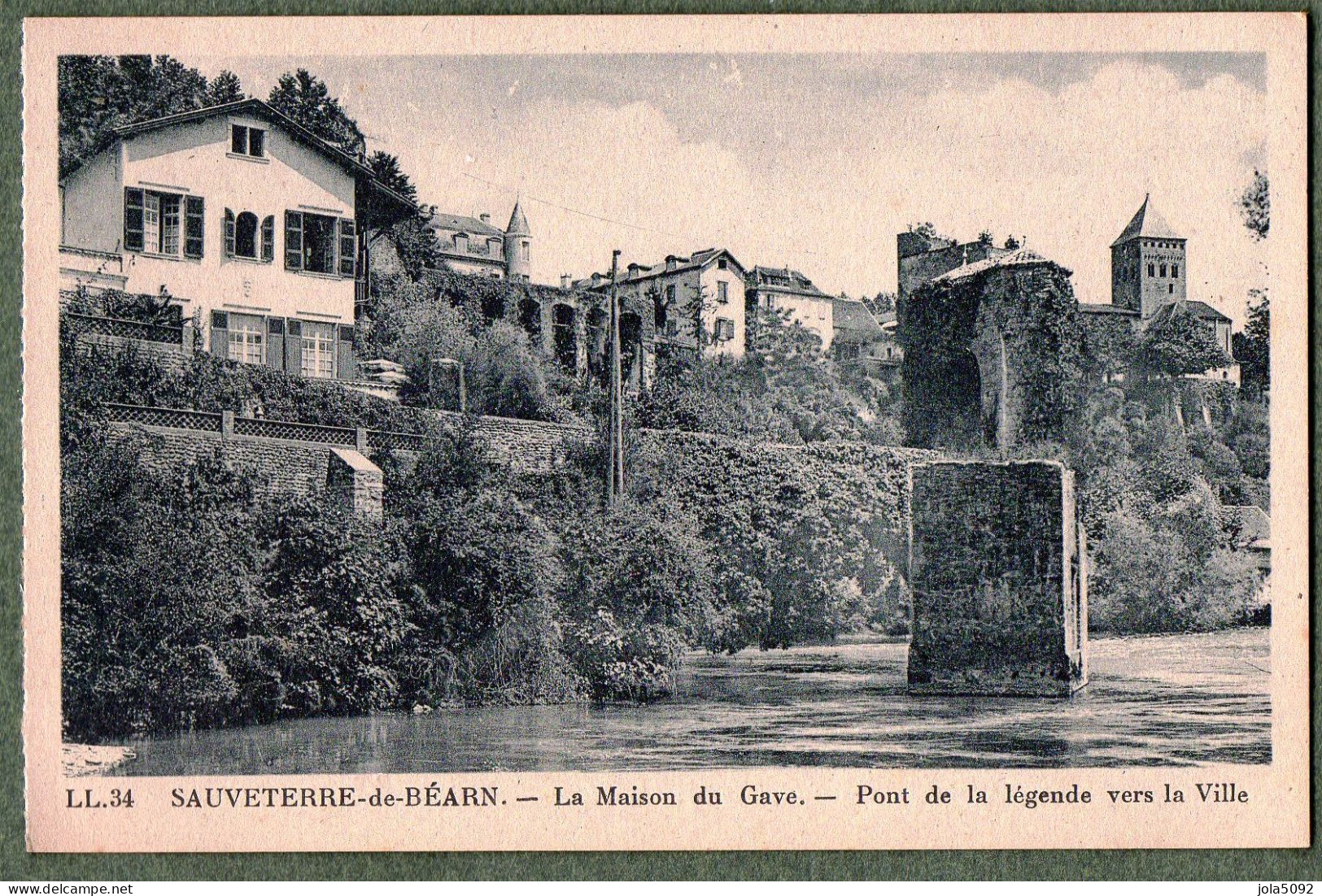 64 - SAUVETERRE-de-BEARN - La Maison Du Gave - Pont De La Légende Vers La Ville - Sauveterre De Bearn