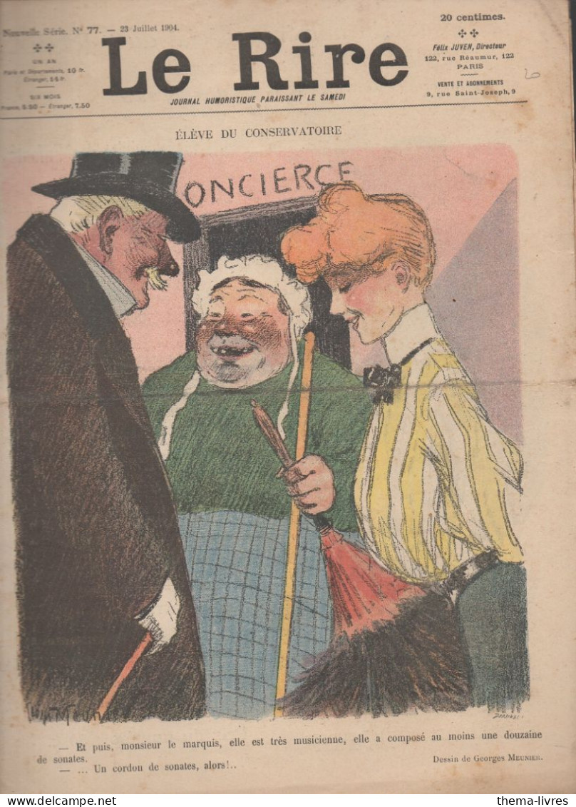 Revue  LE RIRE  N°77 Du 23 Juillet 1904    Couverture  MEUNIER     CAT4087AY) - Humor