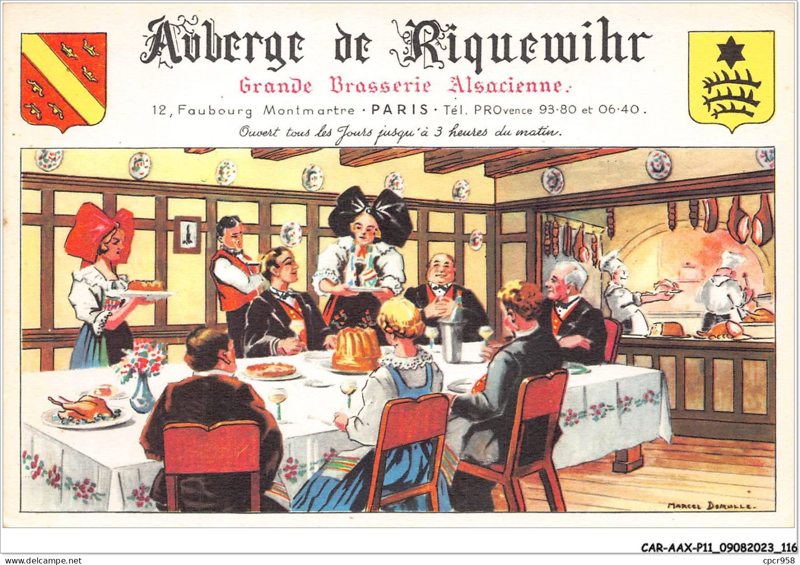 CAR-AAX-P11-75-0856 - AUBERGE DE RIQUEWIHR - Grande Brasserie Alsacienne - Cafés, Hotels, Restaurants