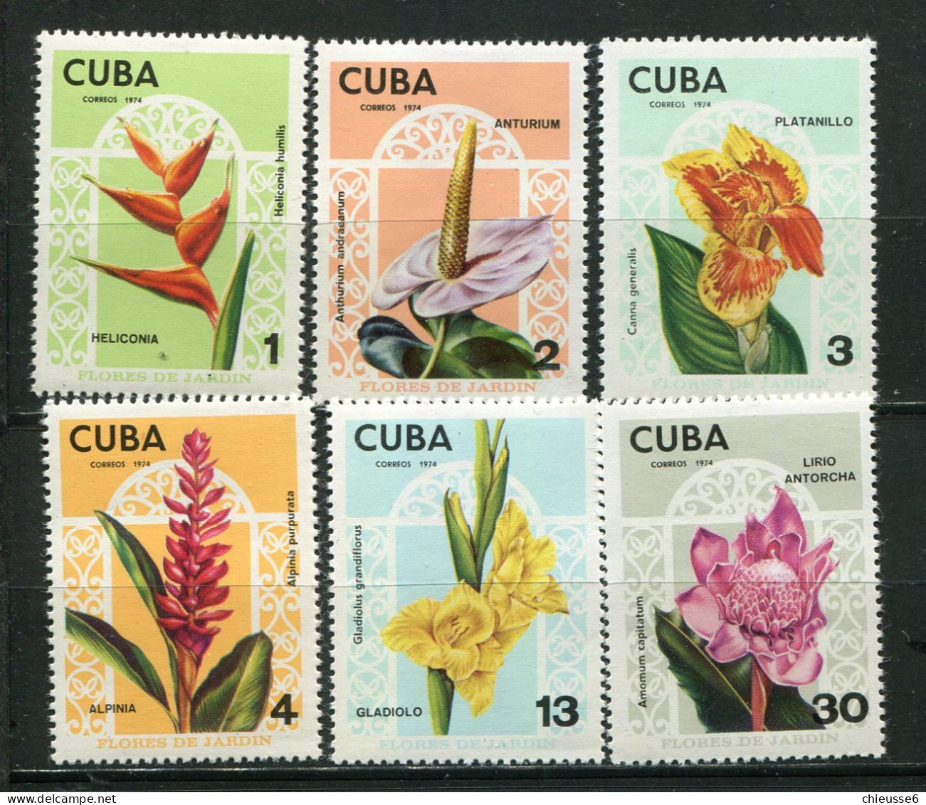 Cuba ** N° 1779 à 1784 - Fleurs - Neufs