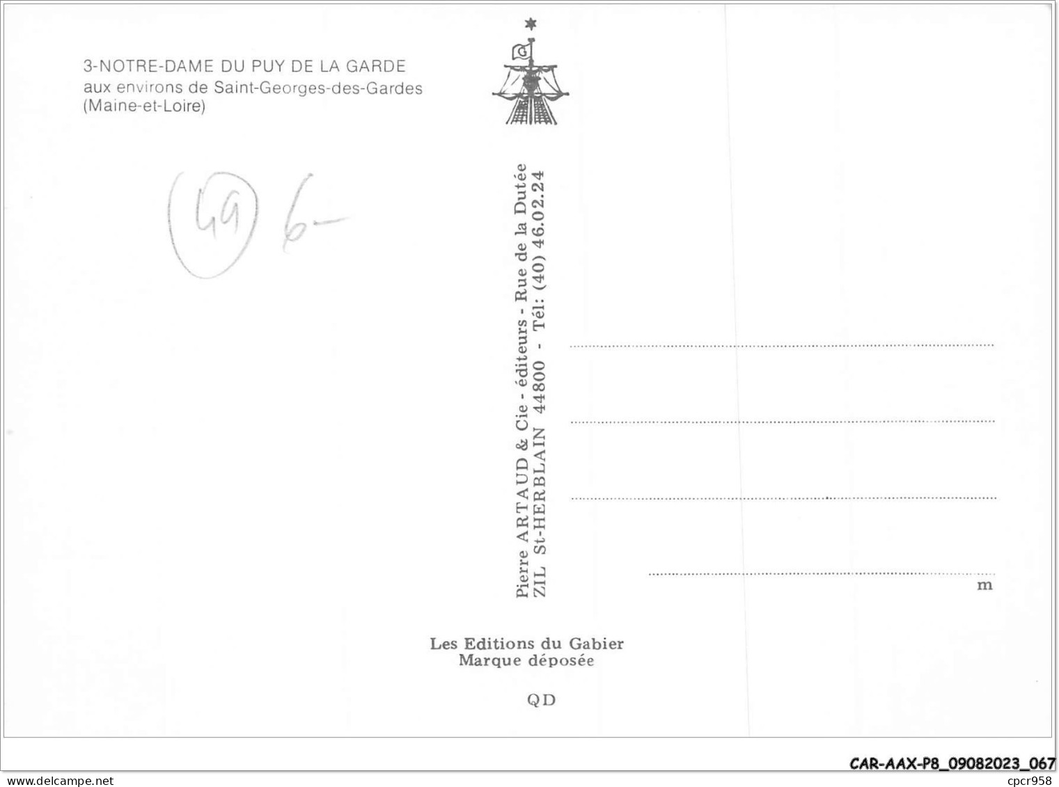 CAR-AAX-P8-49-0590 - NOTRE-DAME DU PUY DE LA GARDE - Aux Environs De SAINT-GEORGES-DES-GARDES  - Saint Georges Sur Loire