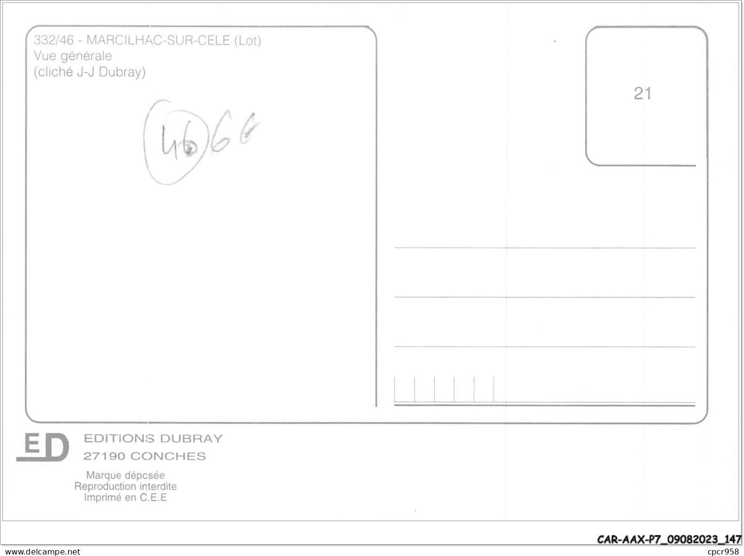 CAR-AAX-P7-46-0548 - MARCILHAC-SUR-CELE - Vue Generale - Autres & Non Classés