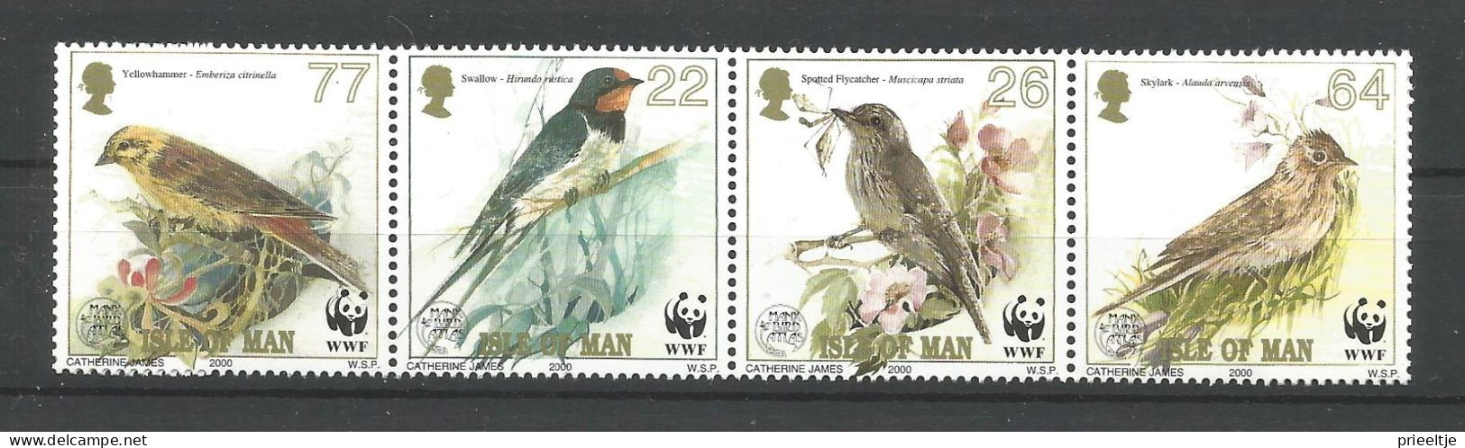 Isle Of Man 2000 WWF Songbirds Strip Y.T. 899/902 ** - Isla De Man
