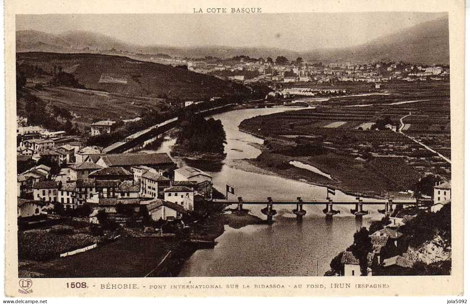 64 - BEHOBIE - Pont International Sur La Bidassoa Au Fond IRUN - Urrugne
