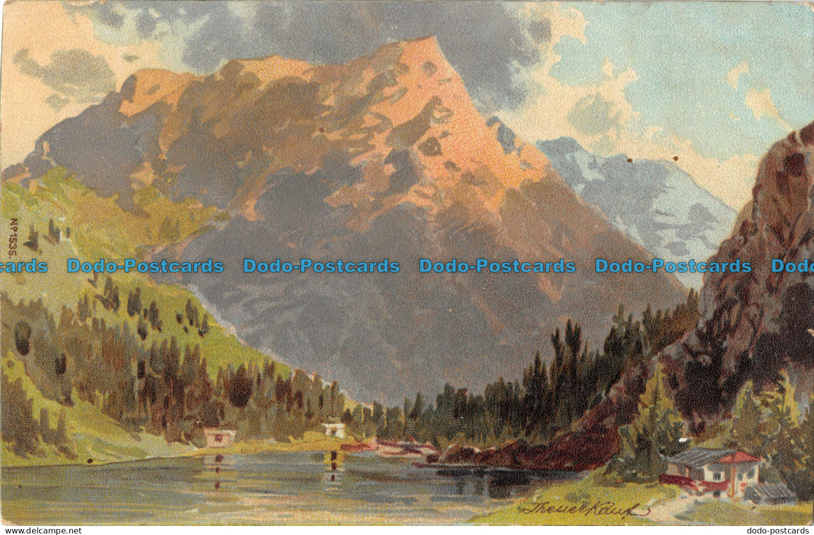 R051168 Painting Postcard. Mountains And Lake. 1903 - World