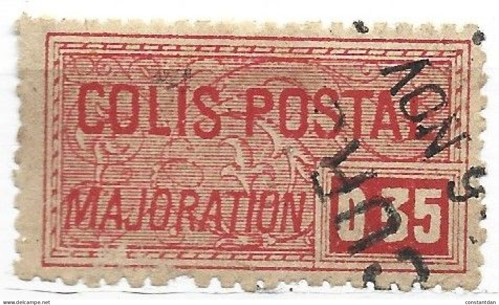 FRANCE COLIS POSTAL N° 20 35C ROUGE MAJORATION OBL - Usados