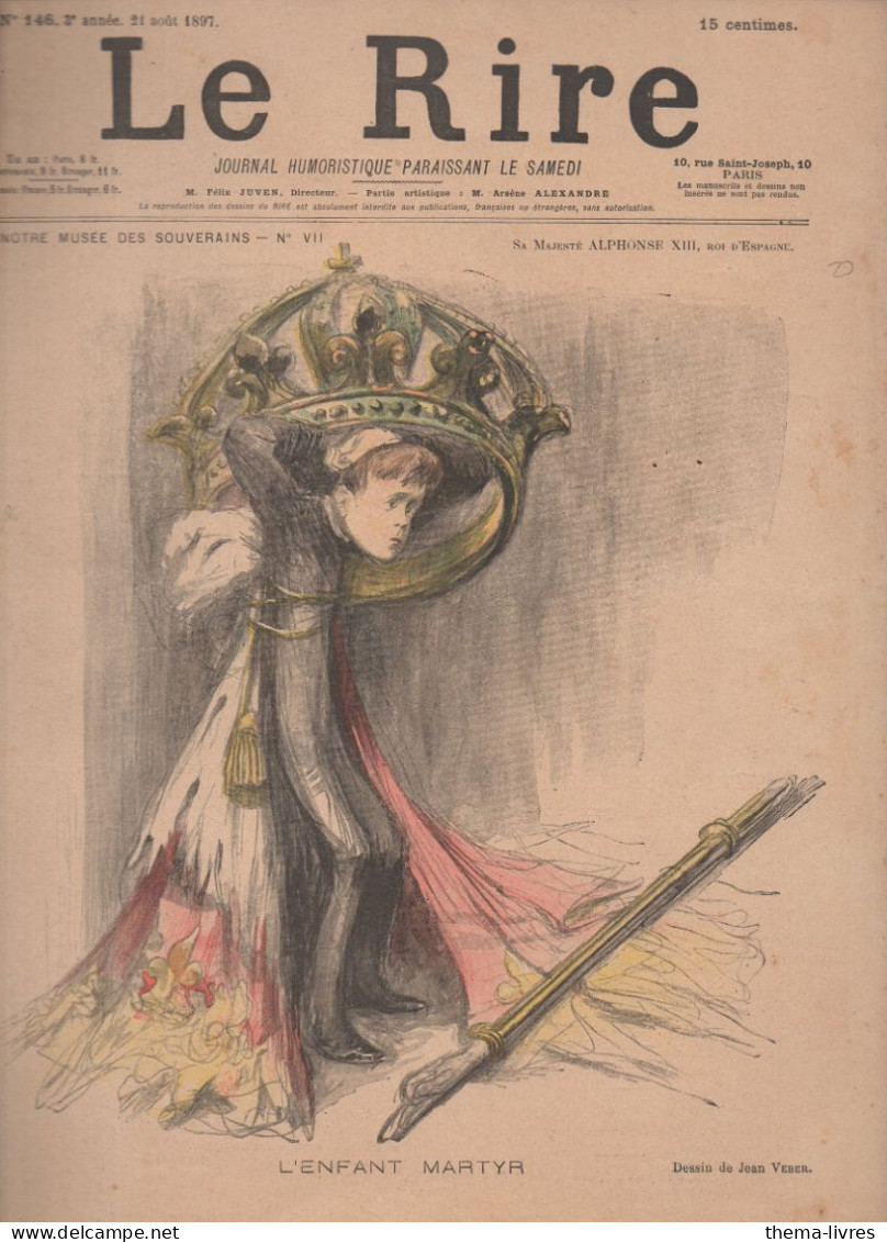 Revue  LE RIRE  N°146 Du 21 Aout 1897  Couverture  VEBER  CAT4087BD) - Humor