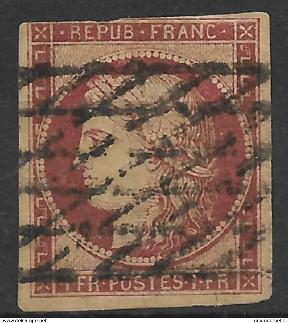 FRANCE,N°6 Oblitéré Grille Sans Fin, Cote 1000€ - 1849-1850 Cérès