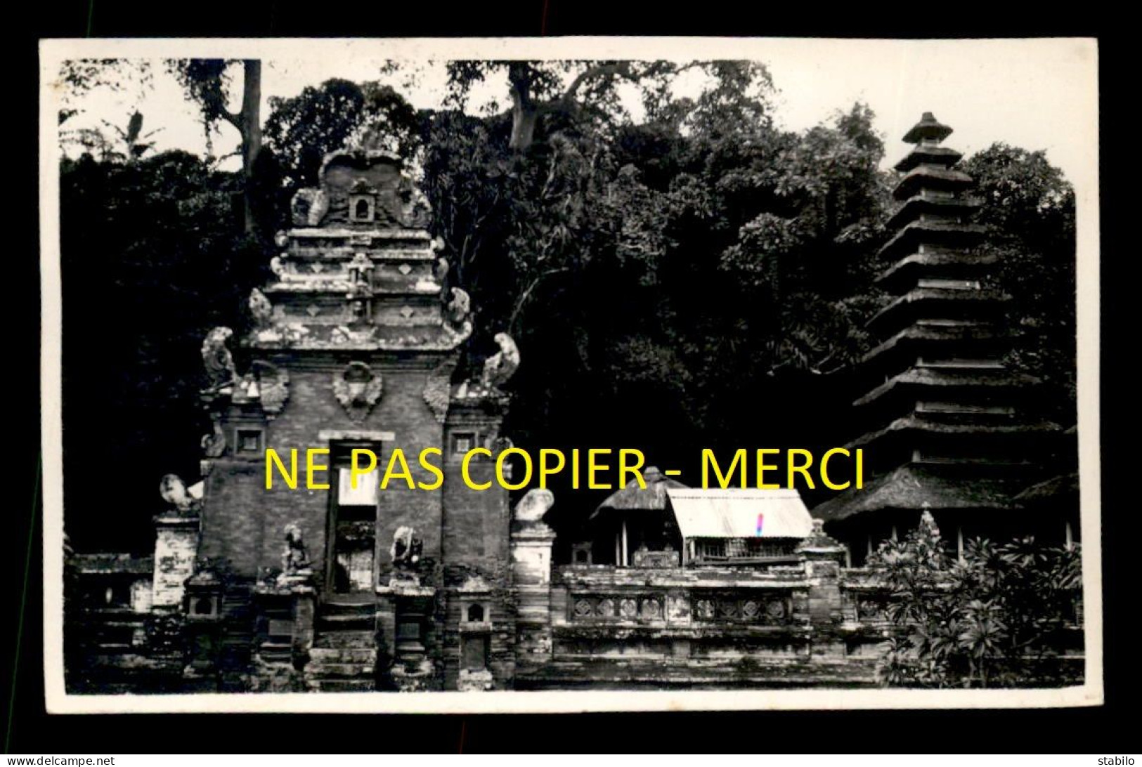 INDONESIE - TEMPLE - CARTE PHOTO ORIGINALE - Indonesia