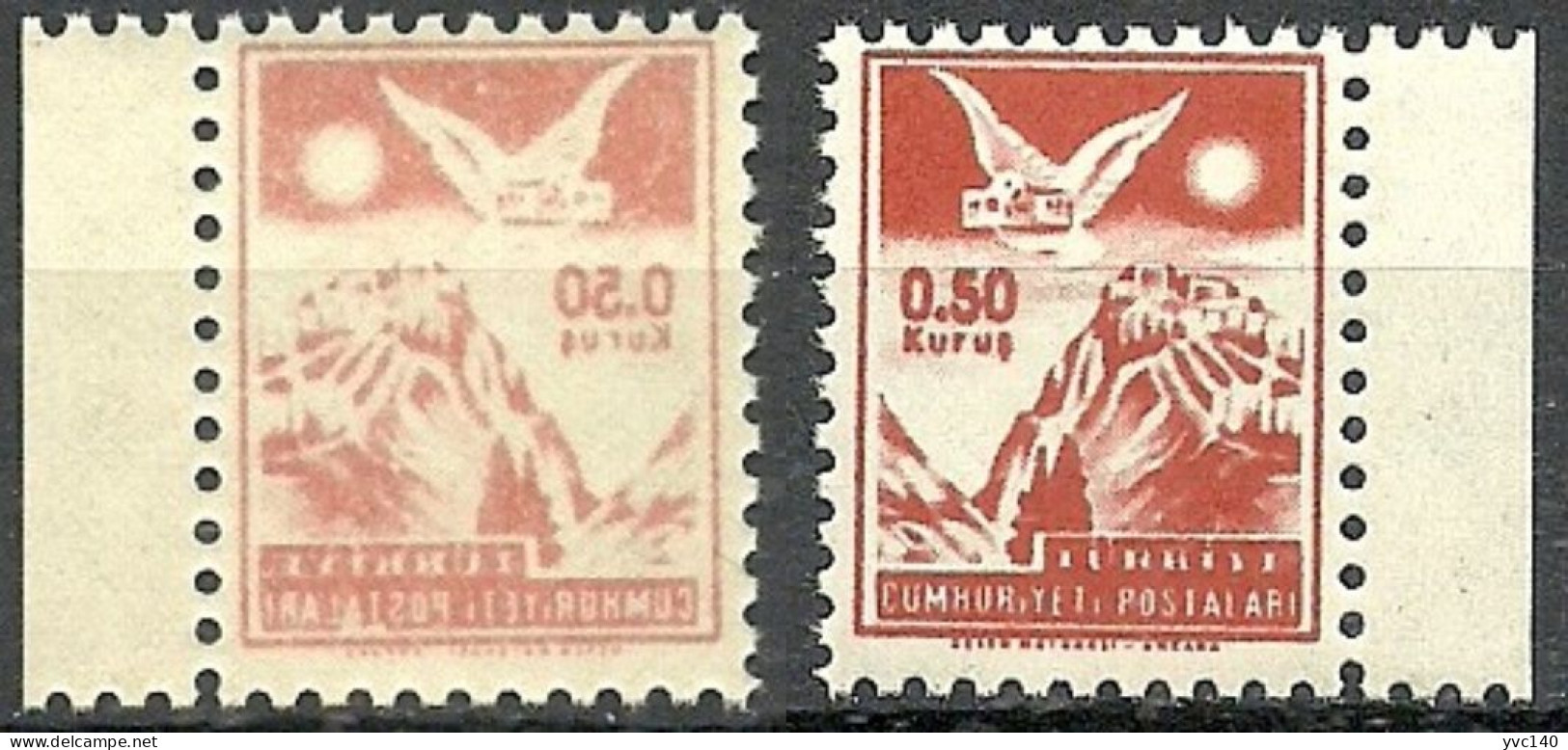 Turkey; 1954 "0.50 Kurus" Postage Stamp "Abklatsch Print" - Ungebraucht