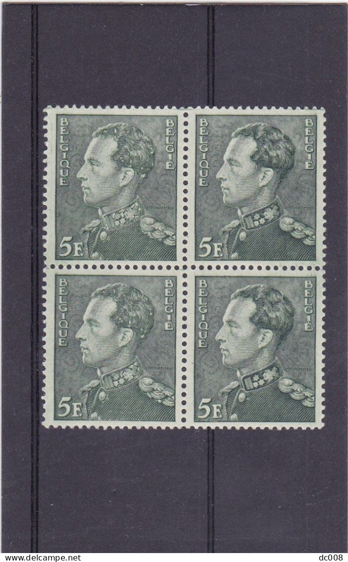 1935-COB 433-V 5F 2x Witte Kraag-Col Blanc - Bl Van/de 4 - MNH - 1931-1960