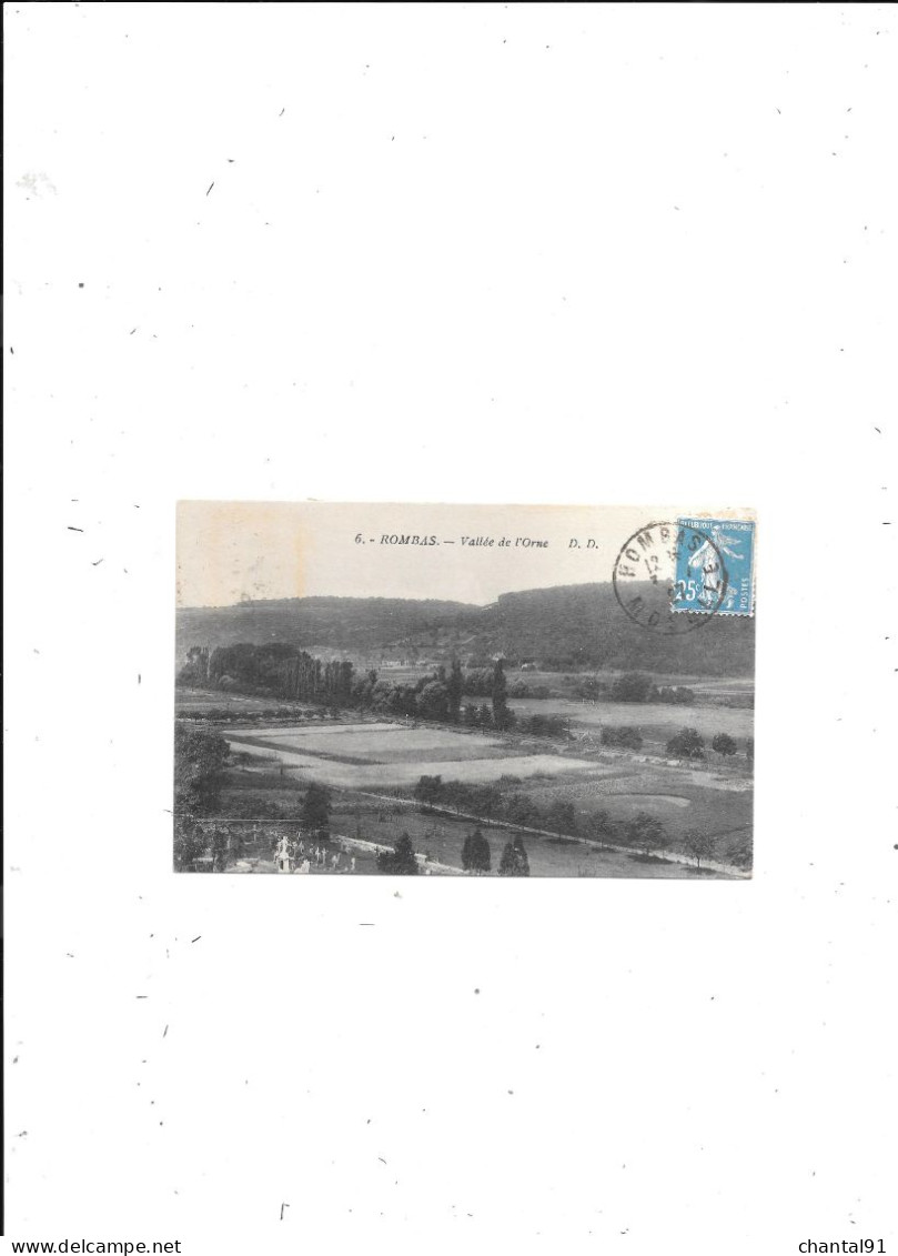 CARTE POSTALE 57 ROMBAS VALLEE DE L'ORNE VOYAGEE - Other & Unclassified