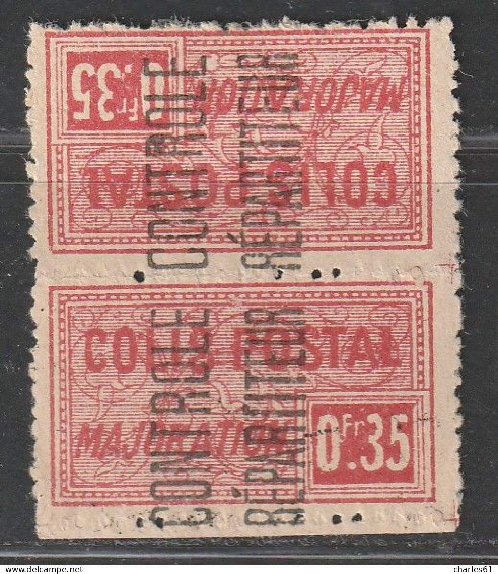 ALGERIE - COLIS POSTAUX - N°12b * (1924-27) 35c Vermillon - Tête-Bêche - - Paketmarken