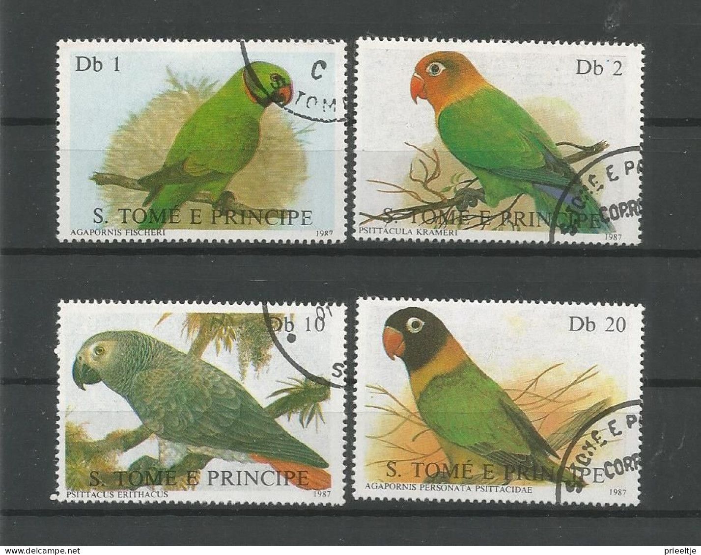 St Tome E Principe 1987 Parakeet  Y.T. 865/868 (0) - São Tomé Und Príncipe