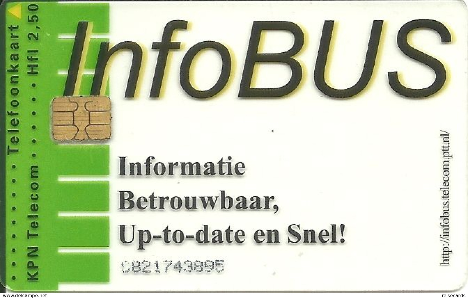 Netherlands: Kpn Telecom - 1998 InfoBus. Mint, Transparent - öffentlich