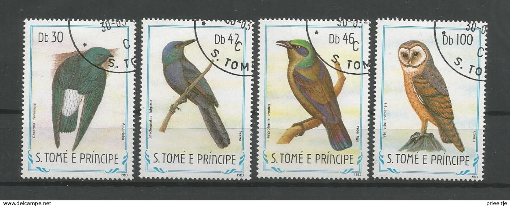 St Tome E Principe 1983 Birds Y.T. 792/795 (0) - Sao Tome And Principe