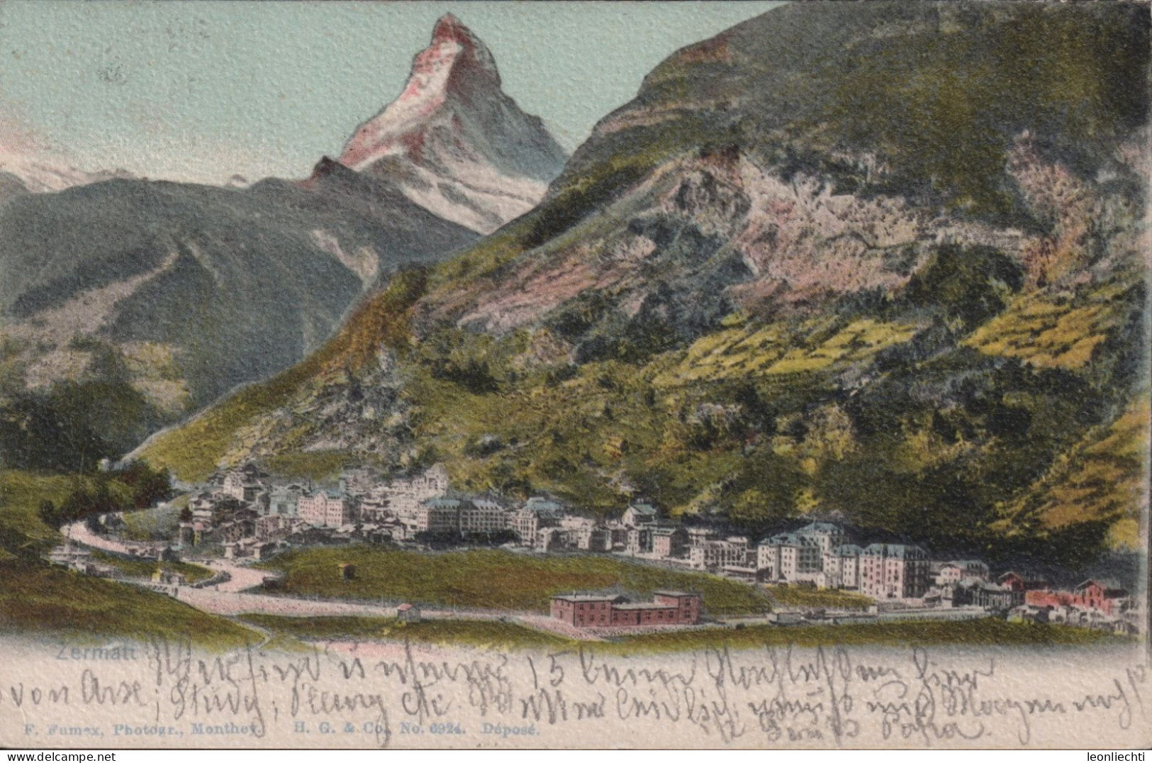 Zermatt Mit Matterhorn ⵙ ZERMATT 25.lX.04, Zum: 65B, Mi: 53Y - Zermatt