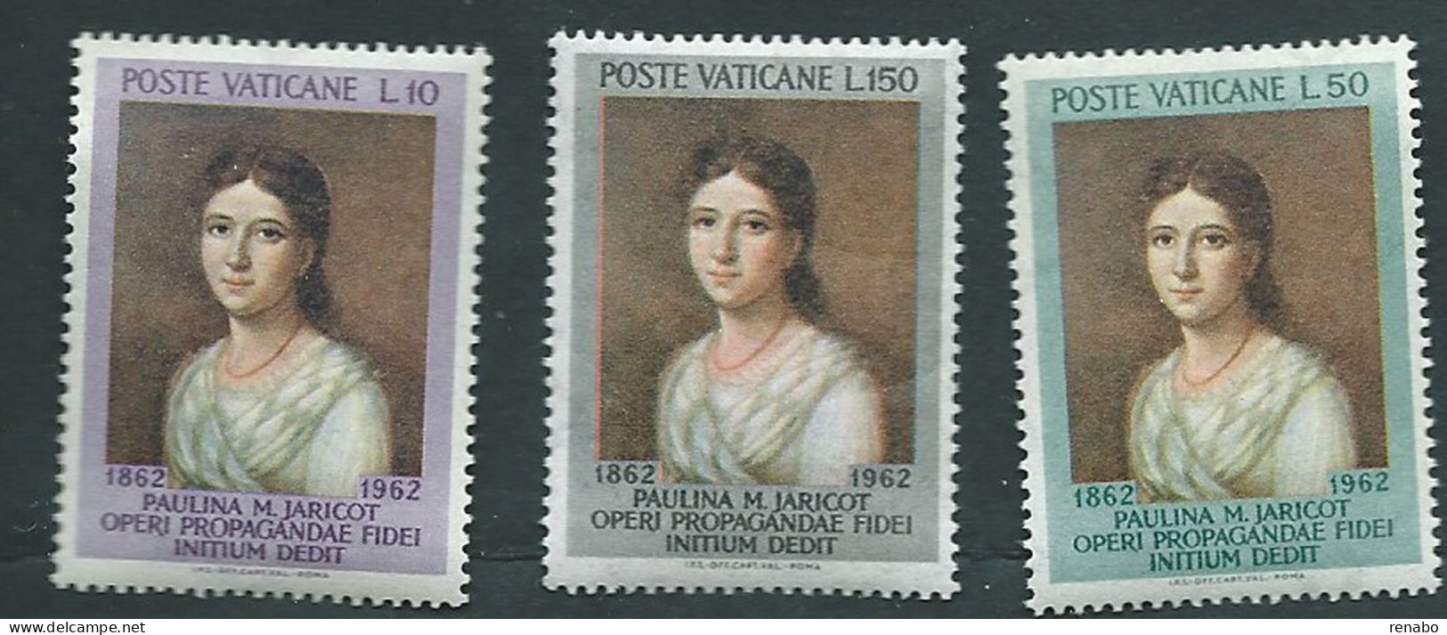 Vaticano 1962; Pauline Marie Jaricot, Centenario Morte. Serie Completa - Unused Stamps