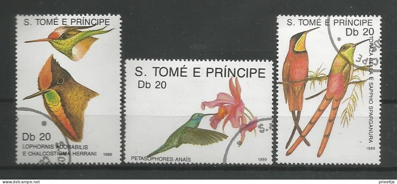 St Tome E Principe 1989 Hummingbirds  Y.T. 943/945 (0) - Sao Tome Et Principe
