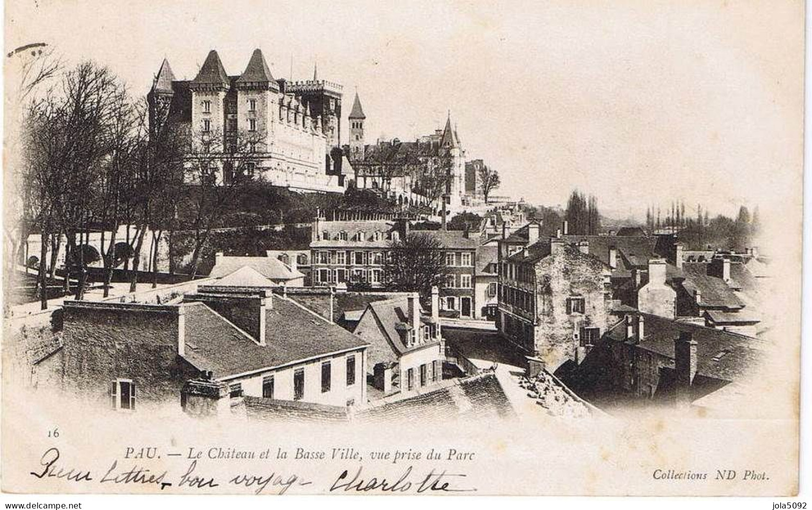 64 - PAU - Le Château Et La Basse Ville Prise Du Parc - Pau