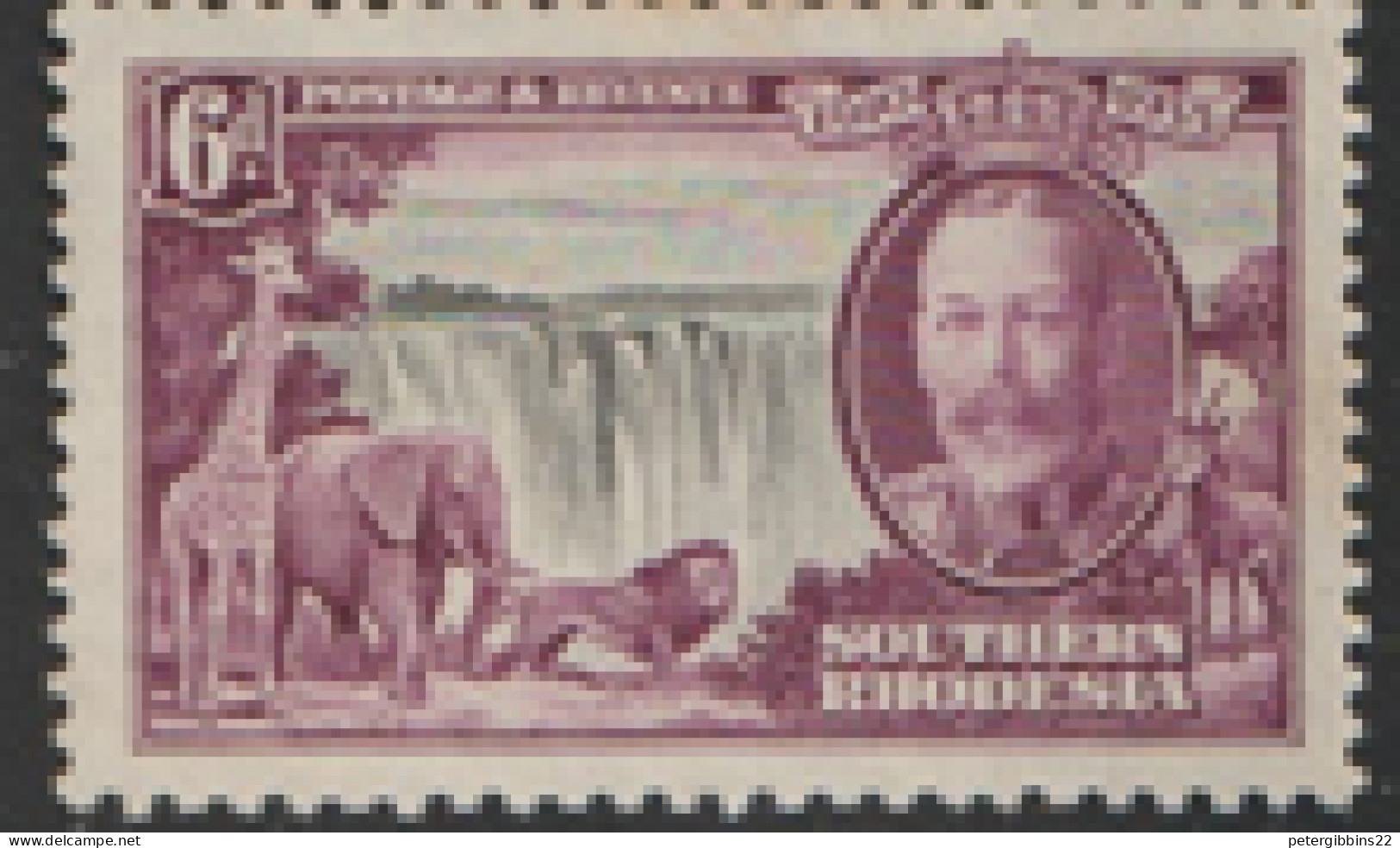 Southern Rhodesia  1935  34  6d   Silver Jubilee  Lightly Mounted Mint - Zuid-Rhodesië (...-1964)