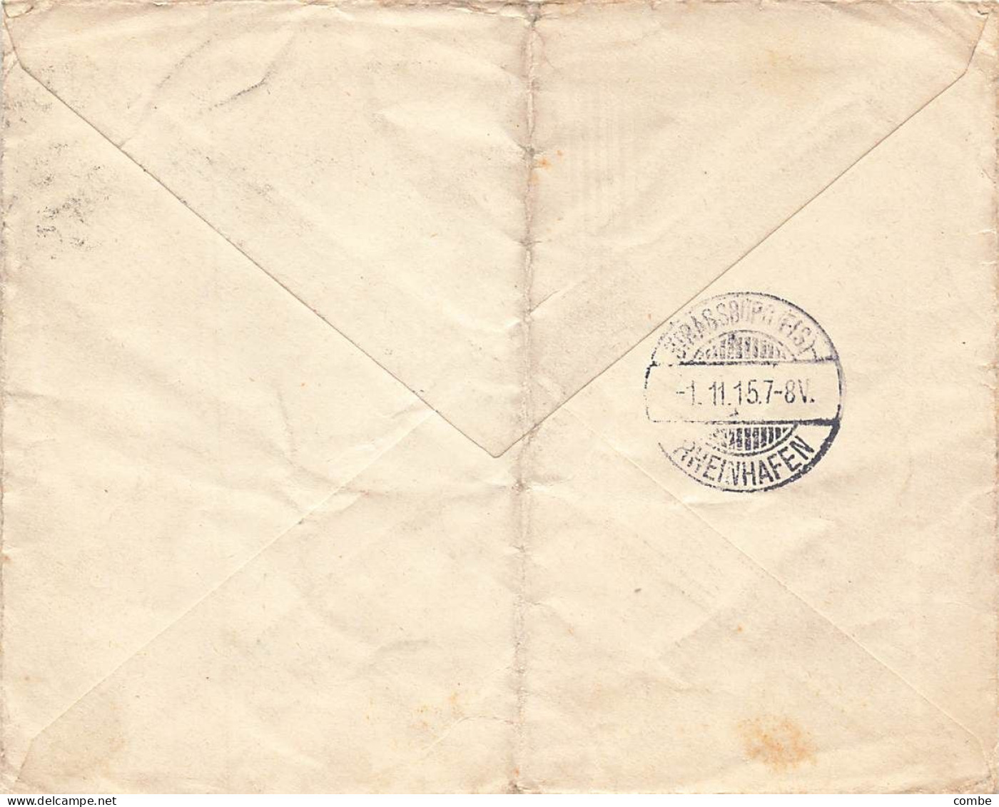 LETTRE. SUISSE. 29 10 15. HOTEL BEAU-SEJOUR GENEVE. RECOMMANDE POUR LA FRANCE. CENSURE SRASSBURG PK - Briefe U. Dokumente