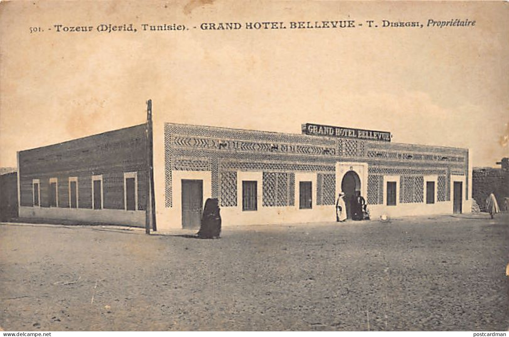 JUDAICA - Tunisie - TOZEUR - Grand Hôtel Bellevue - Propriétaire T. Disegni - Ed. Lehnert & Landrock 501 - Fêtes, événements