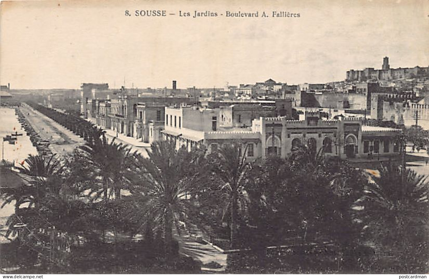 Tunisie - SOUSSE - Les Jardins - Boulevard A. Fallières - Ed. MM. Saliba Et Gabaï 8 - Tunisie