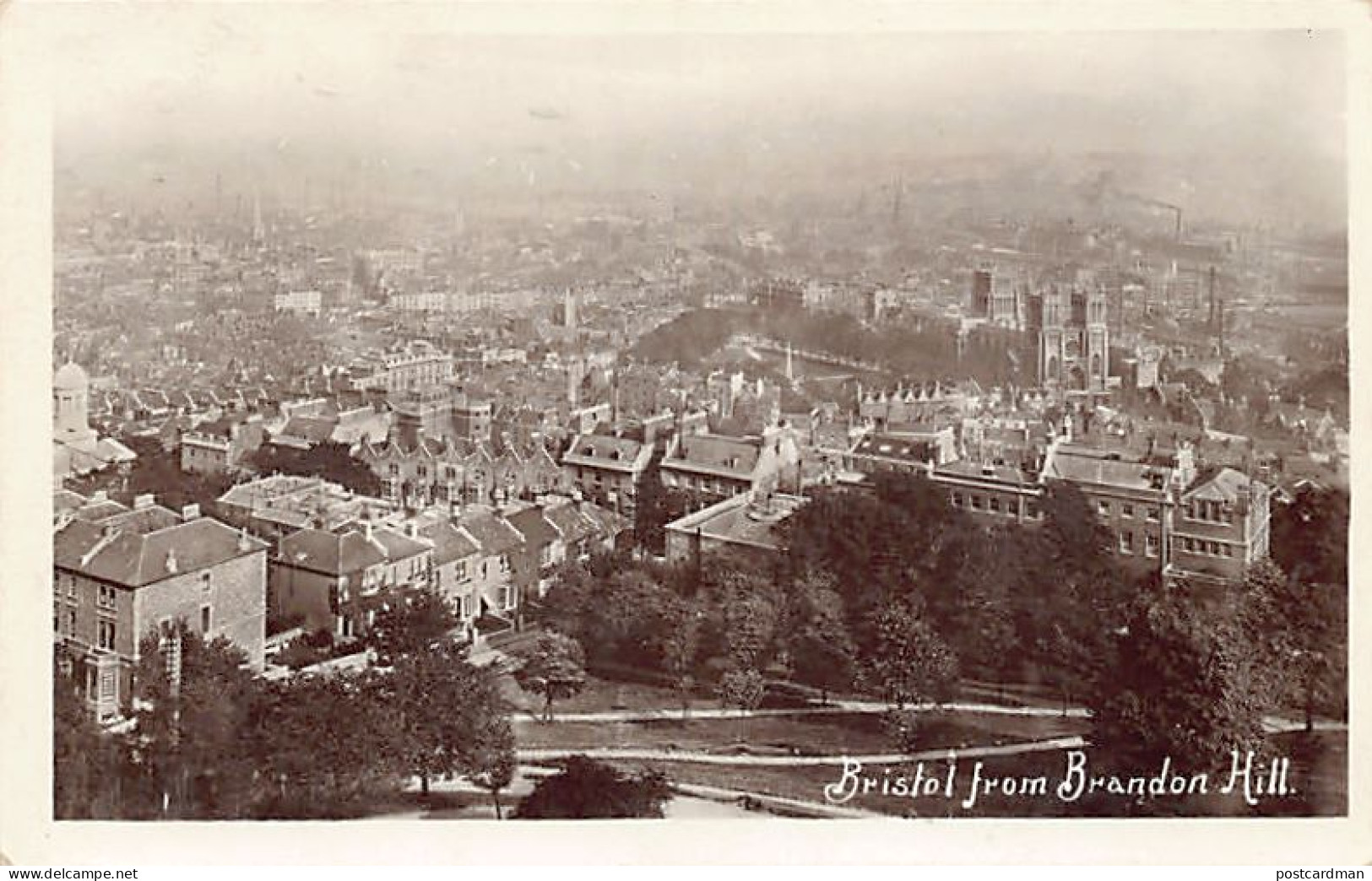 England - BRISTOL - Bird's Eye View From Brandon Hill - REAL PHOTO - Bristol