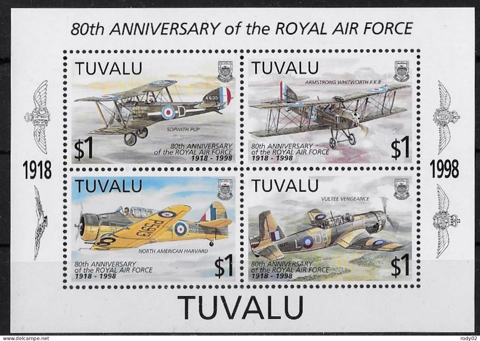 TUVALU - AVIATION - BF 62 - NEUF** MNH - Airplanes