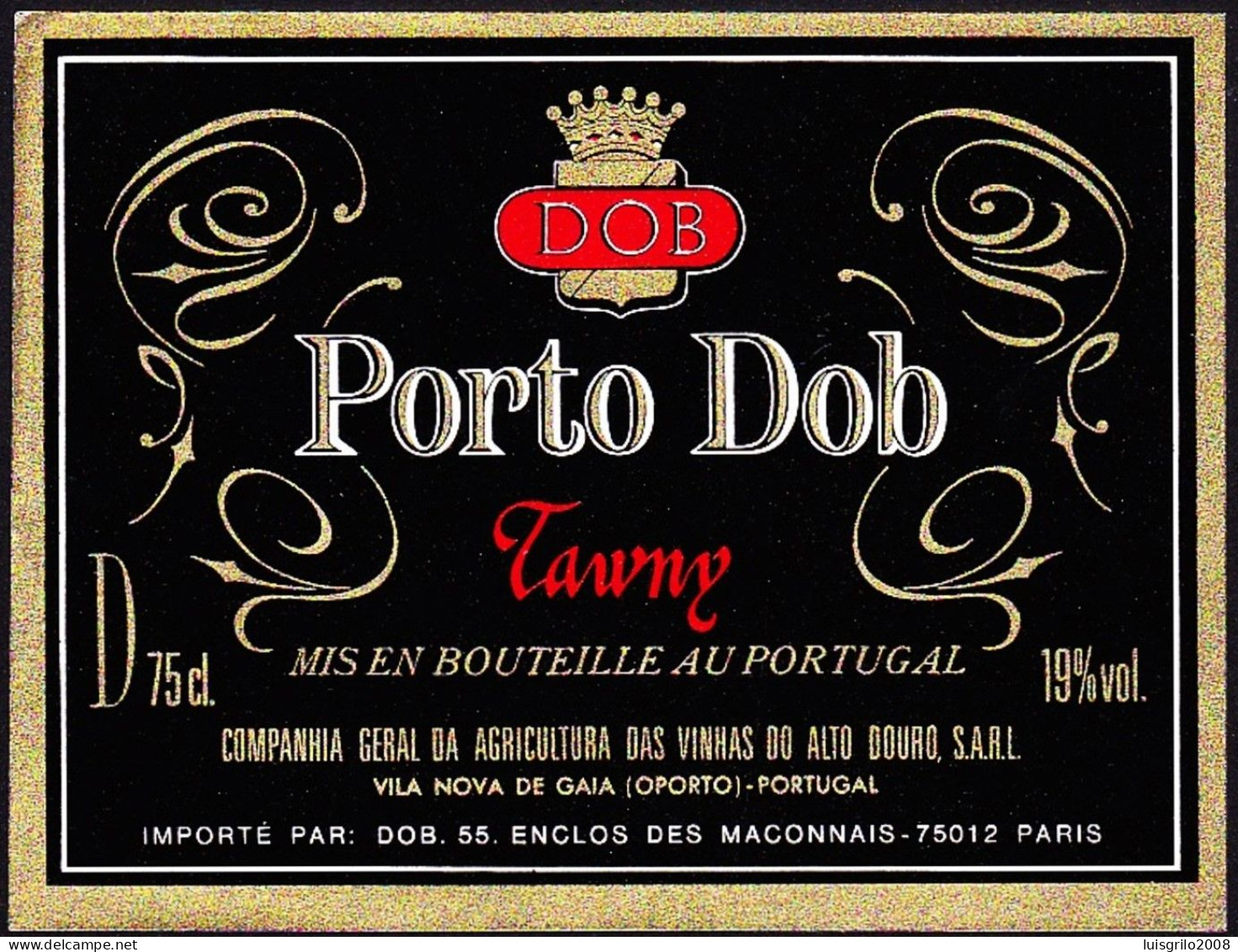 Port Wine Label, Portugal - PORTO DOB Tawny -|- Compª Vinhas Alto Douro. Vila Nova Gaia - Other & Unclassified