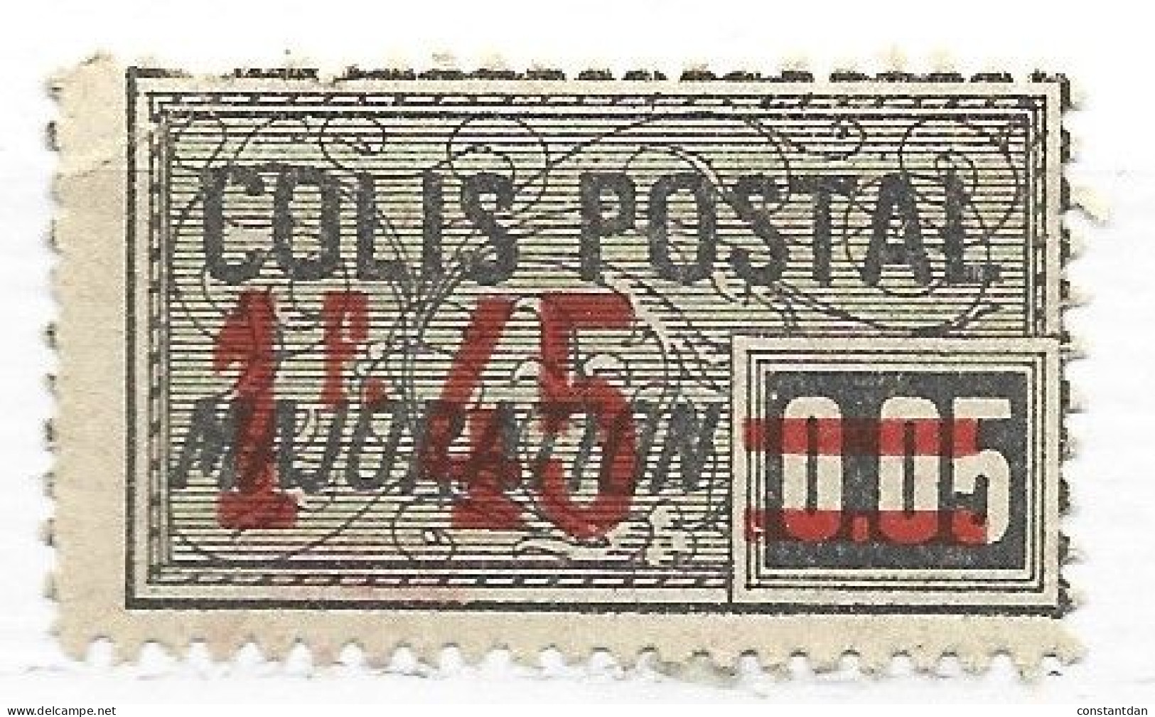 FRANCE COLIS POSTAL N° 40 1F.45 S 0.05 NOIR MAJORATION NEUF SANS GOMME - Ungebraucht