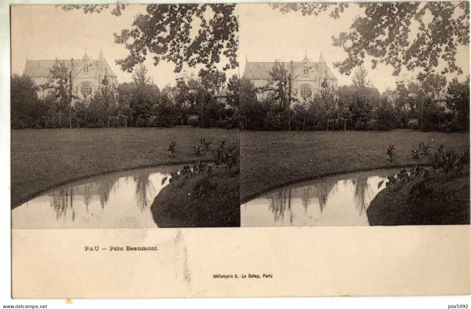 64 / PAU - Parc Beaumont - Carte Stéréo - Pau