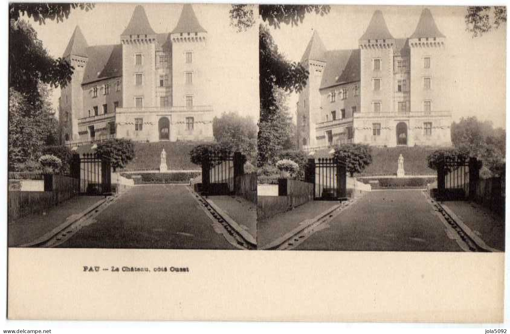 64 / PAU - Le Château Côté Ouest - Carte Stéréo - Pau