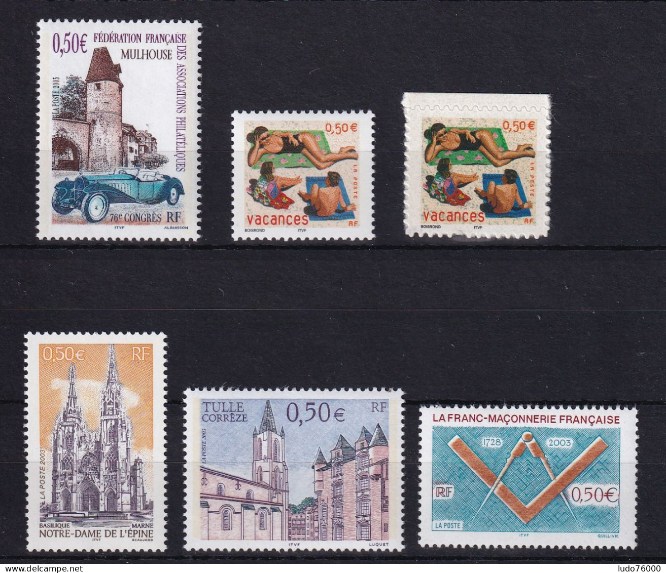 D 797 / LOT N° 3576/3581 NEUF** COTE 9.30€ - Collections