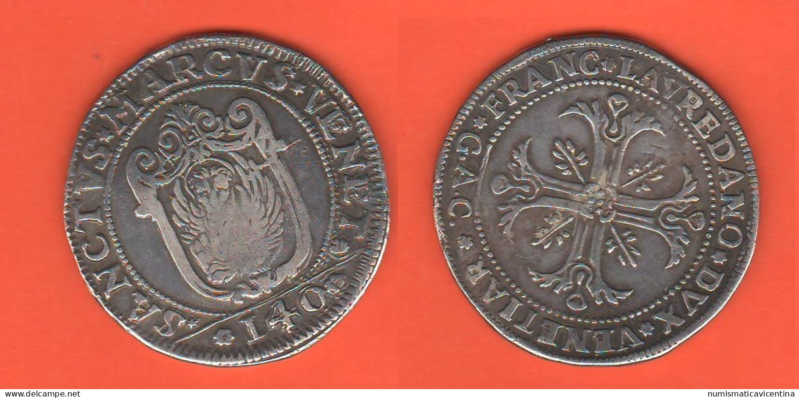 VENEZIA Francesco Loredan Scudo Della Croce Da 140 Soldi XVIII° Siècle Silver Coin Italian Old States - Venetië