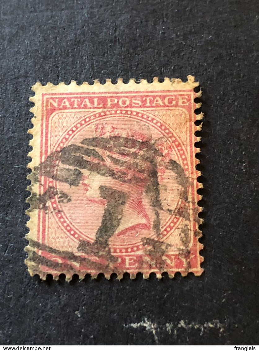 NATAL  SG 66  1d Dull Rose FU - Natal (1857-1909)