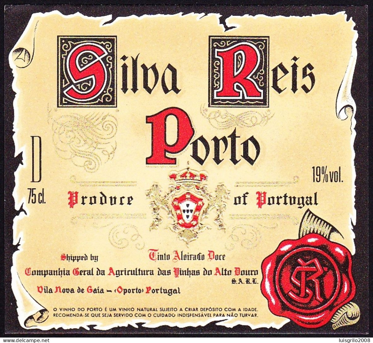 Port Wine Label, Portugal - SILVA REIS PORTO -|- Compª Vinhas Alto Douro. Vila Nova Gaia - Andere & Zonder Classificatie
